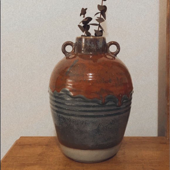 BOHEMIAN pottery vase handmade dipped ceramic boho - Picture 1 of 7